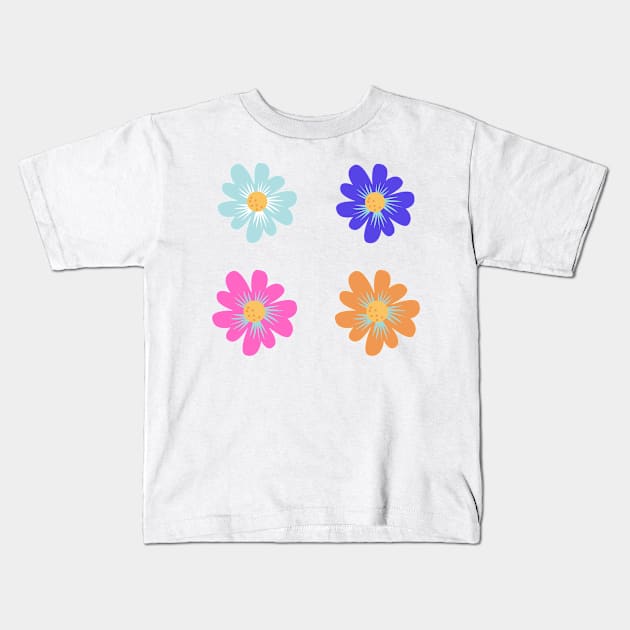 colorful flower floral design Kids T-Shirt by Artistic_st